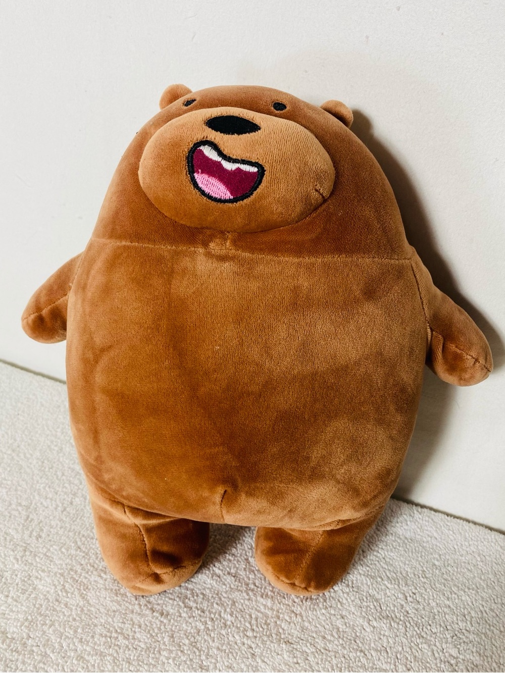Cartoon Network We Bare Bears Grizzly Bear Plush Chubby Hugging Pillow Squish
